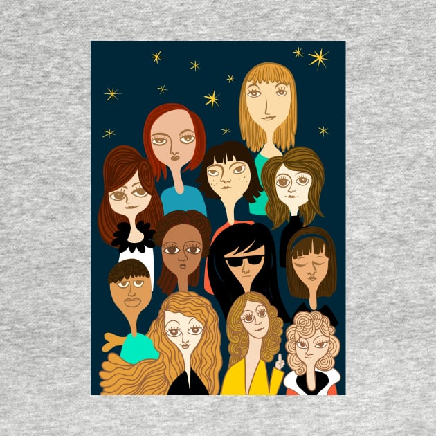 cute woman group by 9georgeDoodle